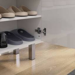 Wyld Haus High Gloss White 5 Shelf Shoe Storage Cupboard - thumbnail 9