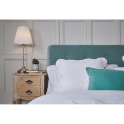 Lemon Pavilion Furniture Pierre 4.6 Double Bed - Velvet - L208.5 x W144.5 x H104 cm - Aqua in Blue - thumbnail 2