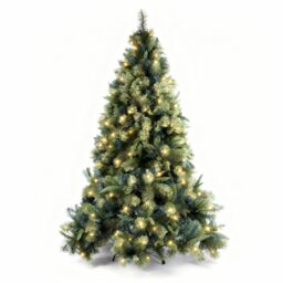 Shatchi 5FT Pre lit Kentucky Christmas Tree With Long life Energy Saving Warm White LED Lights in Green - thumbnail 2