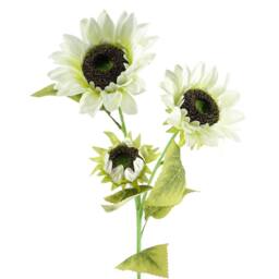 Leaf Pack of 6 x 88cm White Artificial Sunflower 18 heads Premium - Size: 6 x 88 cm - thumbnail 6