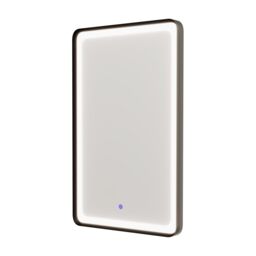 Nes Home Touch Sensor Bathroom LED Mirror Demister 500x700mm Matte Black in Silver - thumbnail 4