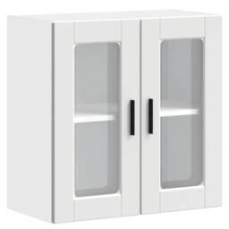 Berkfield Home Kitchen Wall Cabinet with Glass Door Porto White - thumbnail 2