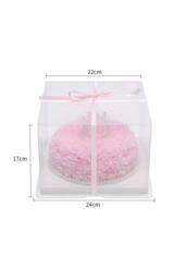 Living and Home Artificial Rose Cake with Gift Box in Bright Pink - thumbnail 3