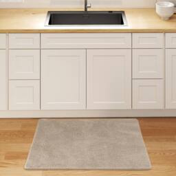 Marlow 60x90CM Non Slip Washable Indoor Kitchen Runner Rug Floor Mat in Beige - Size: 60 cm x 90 cm - thumbnail 2
