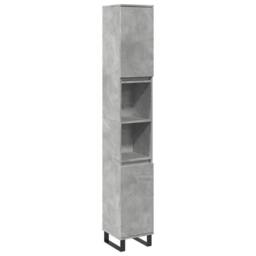 Berkfield Home Bathroom Cabinet Concrete Grey 30x30x190 cm Engineered Wood - Size: 30 x 30 x 190 cm - thumbnail 1