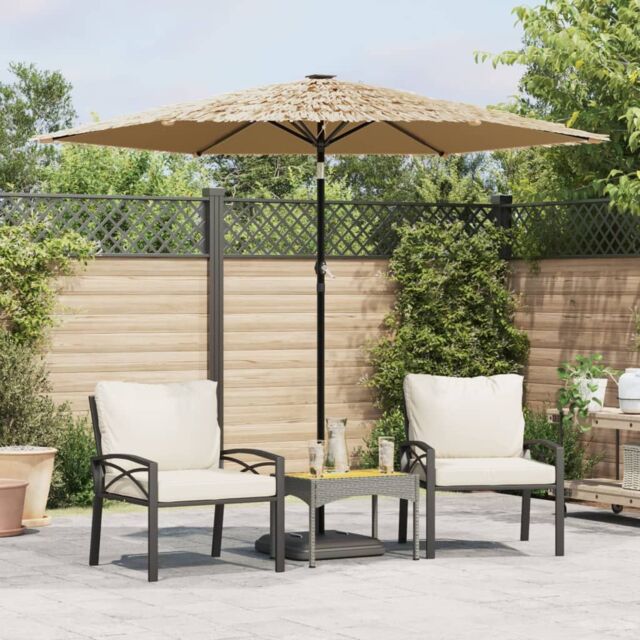 Berkfield Home Garden Parasol with Steel Pole Brown 268x268x226 cm - Size: 268 x 268 x 226 cm - image 1