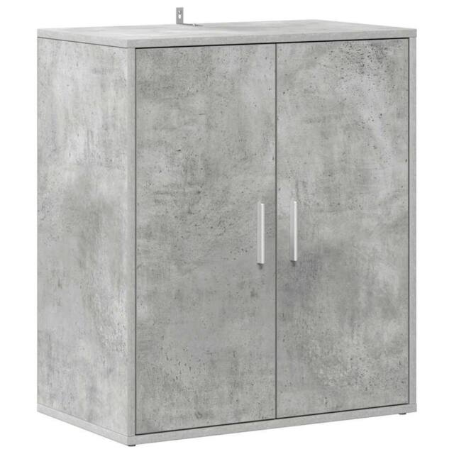 Berkfield Home Shoe Cabinet Concrete Grey 60x35x70 cm Engineered Wood - Size: 60 x 35 x 70 cm - image 1