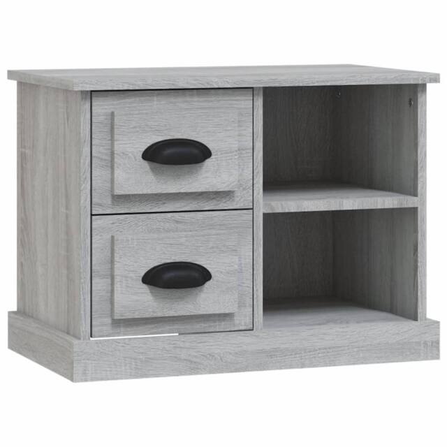 Berkfield Home Bedside Cabinet Grey Sonoma 60x35.5x45 cm - image 1