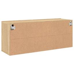 Berkfield Home TV Cabinet Wall-mounted Sonoma Oak 100x30x41 cm in Tan - Size: 100 x 30 x 41 cm - thumbnail 8