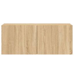 Berkfield Home TV Cabinet Wall-mounted Sonoma Oak 100x30x41 cm in Tan - Size: 100 x 30 x 41 cm - thumbnail 6