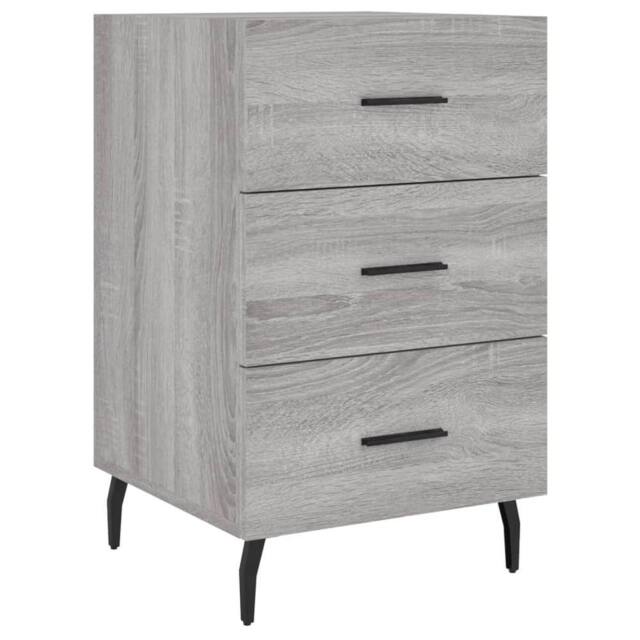 Berkfield Home Bedside Cabinet Grey Sonoma 40x40x66 cm Engineered Wood - Size: 40 x 40 x 66 cm - image 1