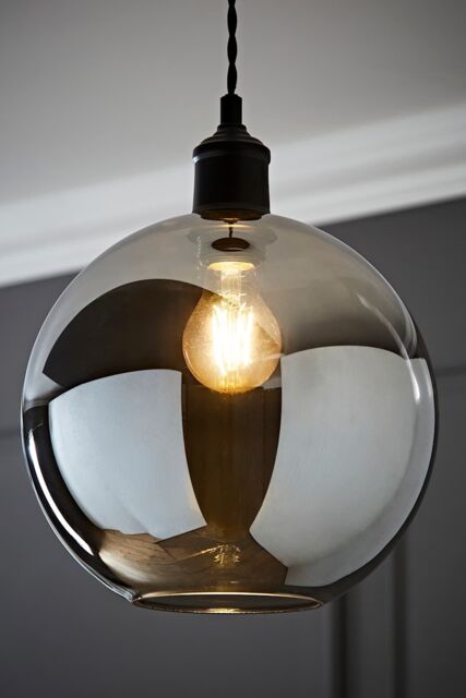 ValueLights Bellamy Easy Fit Smoke Glass Shade in Metallics - Size: 10 inches - image 1