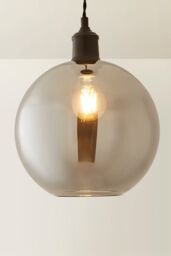ValueLights Bellamy Easy Fit Smoke Glass Shade in Metallics - Size: 10 inches - thumbnail 3