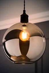 ValueLights Bellamy Easy Fit Smoke Glass Shade in Metallics - Size: 10 inches - thumbnail 2