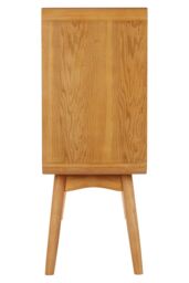 Orsina Scandi Style Sideboard, Natural Wood Sideboard, Modern Oak Wood Sideboard, 1 Door & 2 Drawer Sideboard in White - thumbnail 3