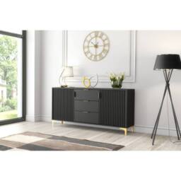 Mex Furniture LTD Sideboard Tide Crest 140cm - Black & Gold - thumbnail 2