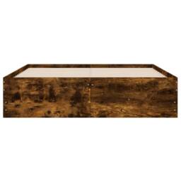Berkfield Home Bed Frame with Drawers without Mattress Smoked Oak 135x190 cm Double in Brown - thumbnail 6
