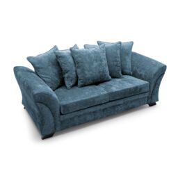 Abakus Direct Farrow Crushed Chenille 3 Seater in Blue - thumbnail 3