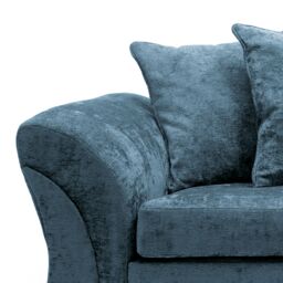 Abakus Direct Farrow Crushed Chenille 3 Seater in Blue - thumbnail 4