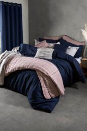 Lazy Linen 'Pure Washed Linen' Duvet Cover in Pink - Size: Single - thumbnail 4
