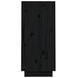 Berkfield Home Console Cabinet Black 60x34x75 cm Solid Wood Pine - Size: 60 x 34 x 75 cm - thumbnail 6