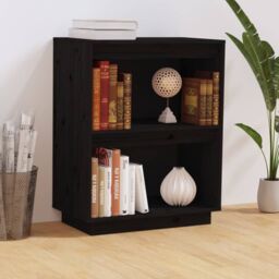 Berkfield Home Console Cabinet Black 60x34x75 cm Solid Wood Pine - Size: 60 x 34 x 75 cm