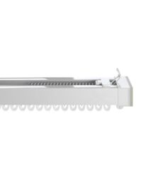 New Edge Blinds Extendable Metal Curtain Track in White - Size: 110 cm-160 cm