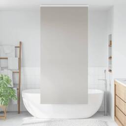 Berkfield Home Shower Roller Blind with Cassette 100x240 cm Fabric Width 96 cm in Grey - thumbnail 1