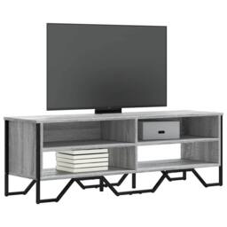 Berkfield Home TV Cabinet Grey Sonoma 122x34x41 cm Engineered Wood - Size: 122 x 34 x 41 cm - thumbnail 2