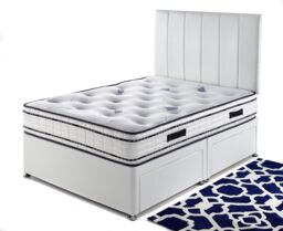 Somnior Silvercare 25cm Hybrid Bonnell Sprung Medium Firm Mattress in White - Size: Single - thumbnail 3
