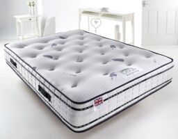 Somnior Silvercare 25cm Hybrid Bonnell Sprung Medium Firm Mattress in White - Size: Single