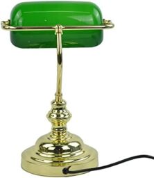 "Almineez Classic 15"" Retro Bankers Lamp Handmade Tilting Emerald Green Glass Shade - Size: 15 inches" - thumbnail 5