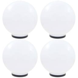 Berkfield Home LED Bowl Lamps 4 pcs Spherical 40 cm PMMA in White - thumbnail 2