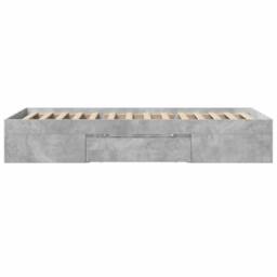 Berkfield Home Bed Frame without Mattress Concrete Grey 75x190cm Engineered Wood - Size: 75x190 cm - thumbnail 6