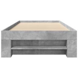 Berkfield Home Bed Frame without Mattress Concrete Grey 75x190cm Engineered Wood - Size: 75x190 cm - thumbnail 5