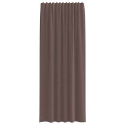 Berkfield Home Voile Curtains with Rod Pockets 2 pcs Brown - thumbnail 4
