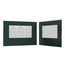Berkfield Home Party Tent Sidewall 2 pcs with Window PE Green - thumbnail 3