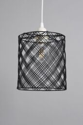 BHS Lighting Hans Wire Twist Easy Fit Light Shade in Black - thumbnail 2