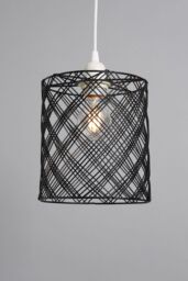 BHS Lighting Hans Wire Twist Easy Fit Light Shade in Black - thumbnail 1