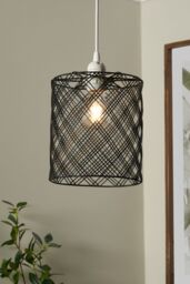 BHS Lighting Hans Wire Twist Easy Fit Light Shade in Black - thumbnail 4