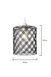 BHS Lighting Hans Wire Twist Easy Fit Light Shade in Black - thumbnail 5