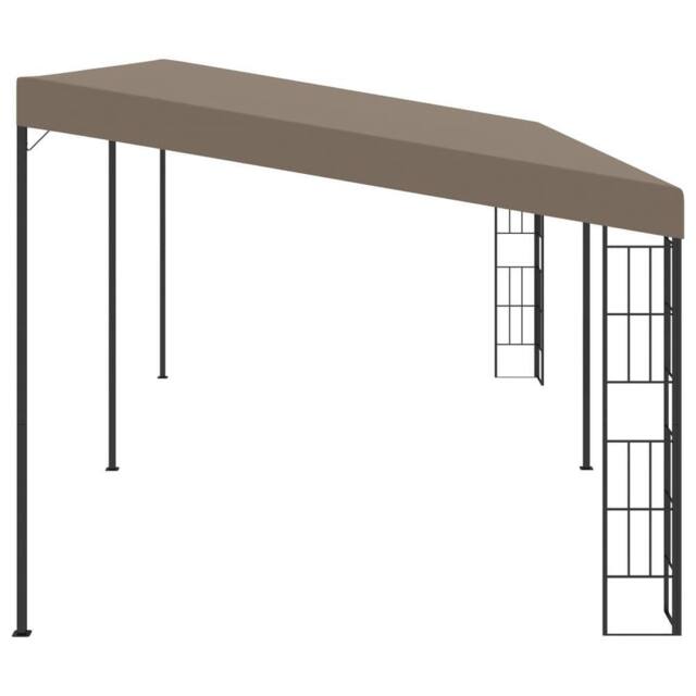Berkfield Home Durable Wall-mounted Gazebo 6x3 m Taupe Fabric - image 1