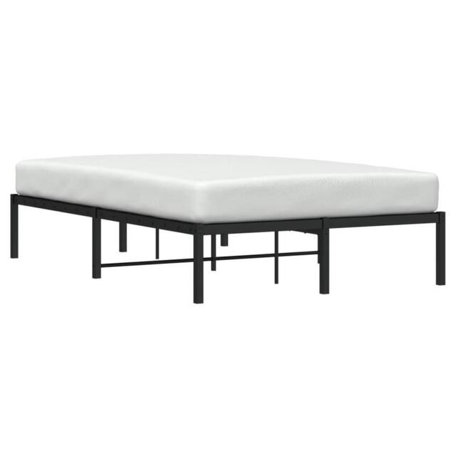 Berkfield Home Metal Bed Frame Black 120x190 cm Small Double - image 1