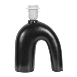 ValueLights Lia Black Arch Abstract Ceramic Table Lamp Base - thumbnail 2