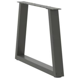 Berkfield Home Modern Dining Table Legs V-Shape 2 pcs Anthracite 50x(42-43.3) cm in Dark Grey - thumbnail 4
