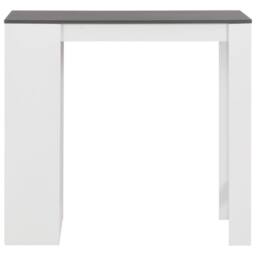 Berkfield Home Bar Table with Shelf White 110x50x103 cm - Size: 110 x 50 x 103 cm - thumbnail 1
