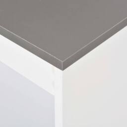 Berkfield Home Bar Table with Shelf White 110x50x103 cm - Size: 110 x 50 x 103 cm - thumbnail 5