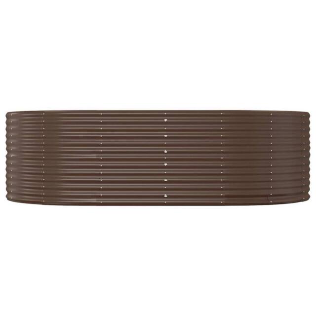 Berkfield Home Garden Raised Bed Brown 212x140x68 cm Powder-coated Steel - Size: 212 x 140 x 68 cm - image 1