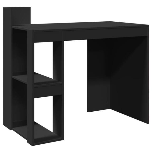 Berkfield Home Office Desk Black 103.5x56.5x94 cm Engineered Wood - image 1