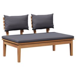 Berkfield Home 5 Piece Garden Bench Set with Cushions - Solid Teak Wood in Brown - thumbnail 5